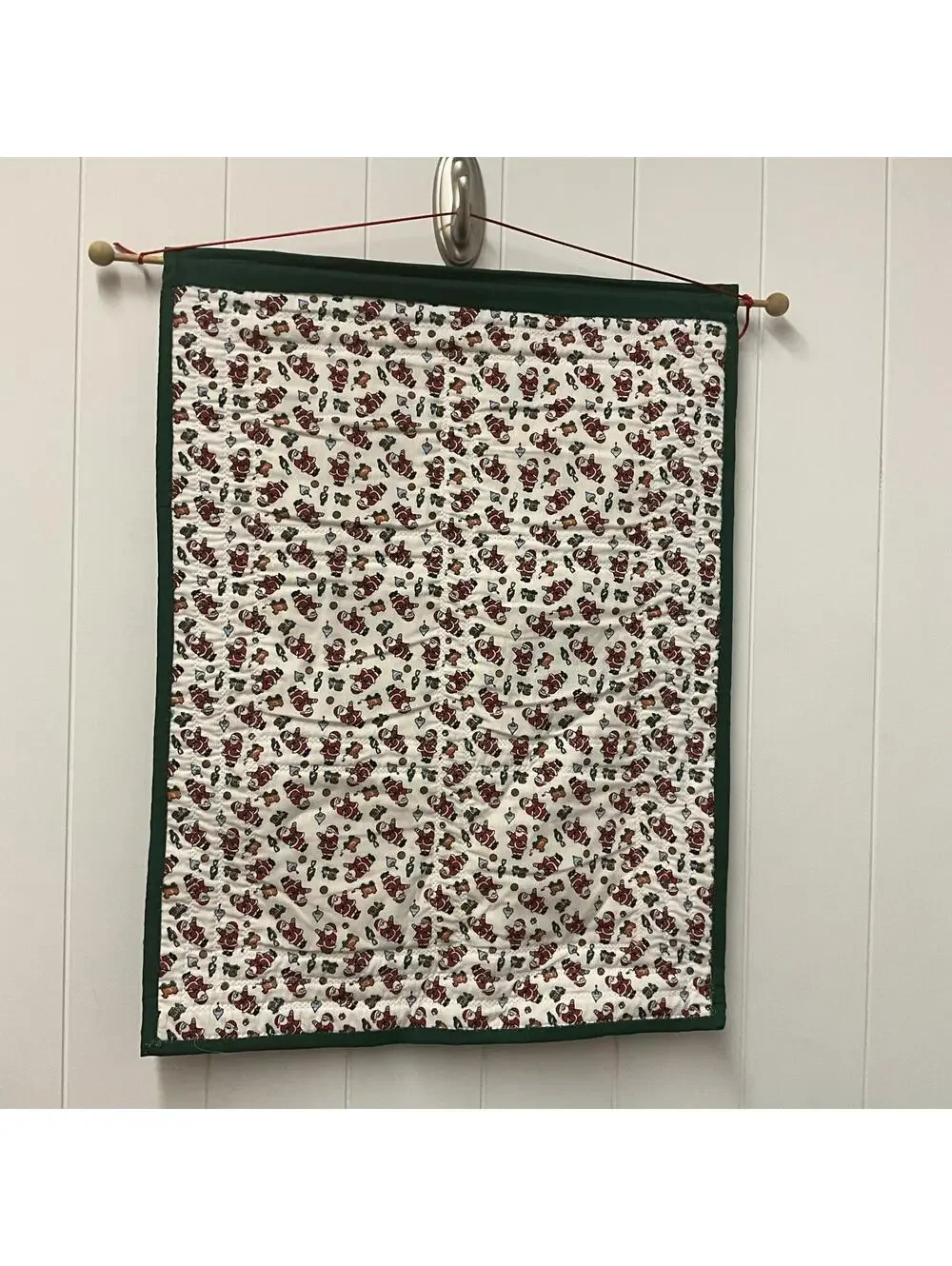 Handmade Christmas quilted wall hanging. 2’ long and 18” wide